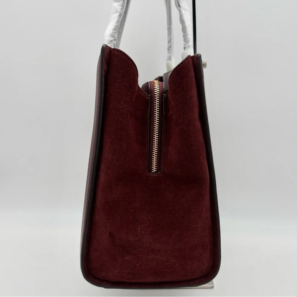 Kate Spade Madison Suede Large Laptop Tote Dark Merlot